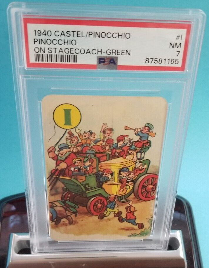 💥 1940 PINOCCHIO PSA Rc Card Green #i Stagecoach Castell Bros. GREAT GIFT  💥