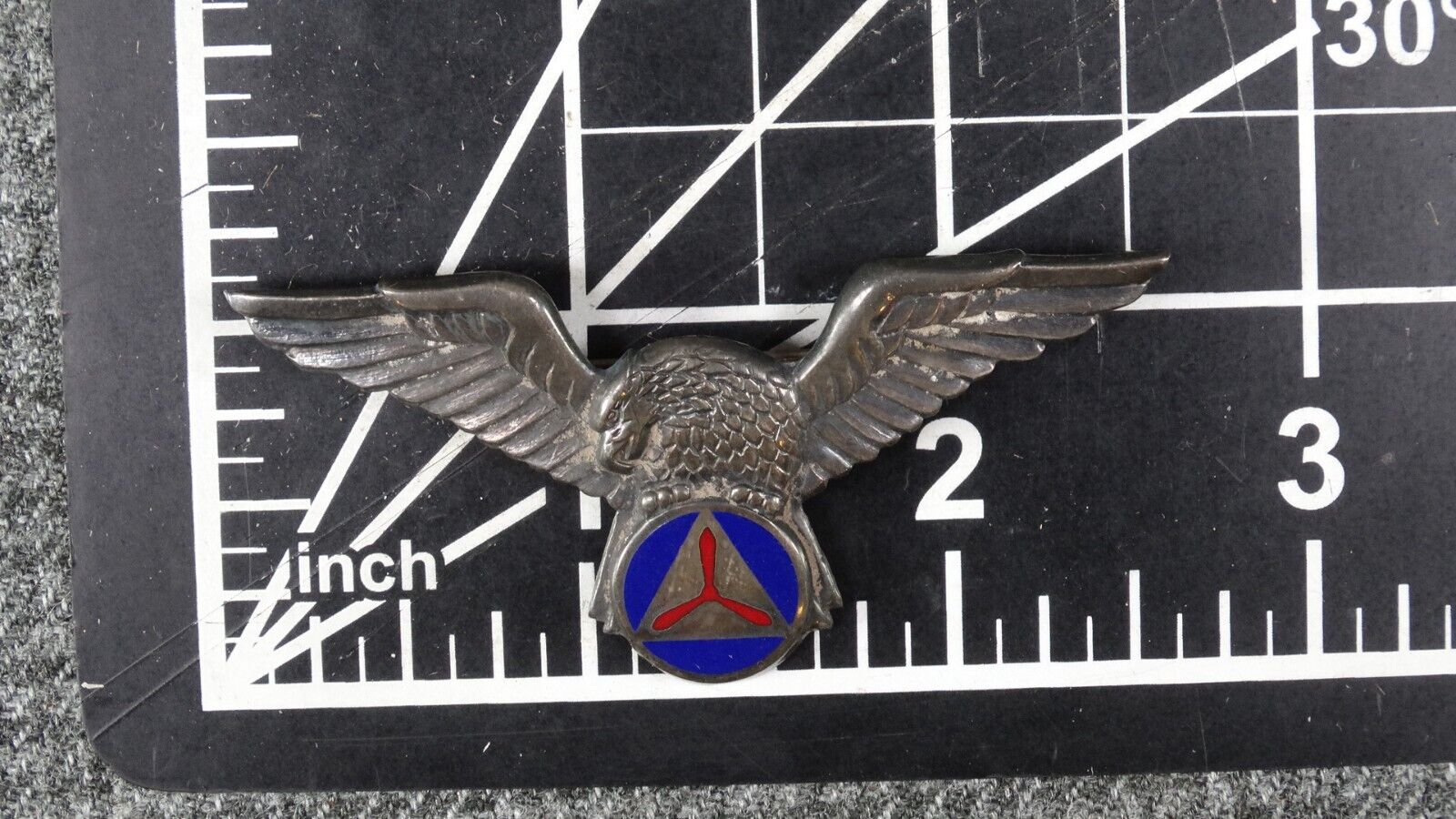 JS13 Civil Air Patrol Pilot Wings Unbranded Sterling Pin Back