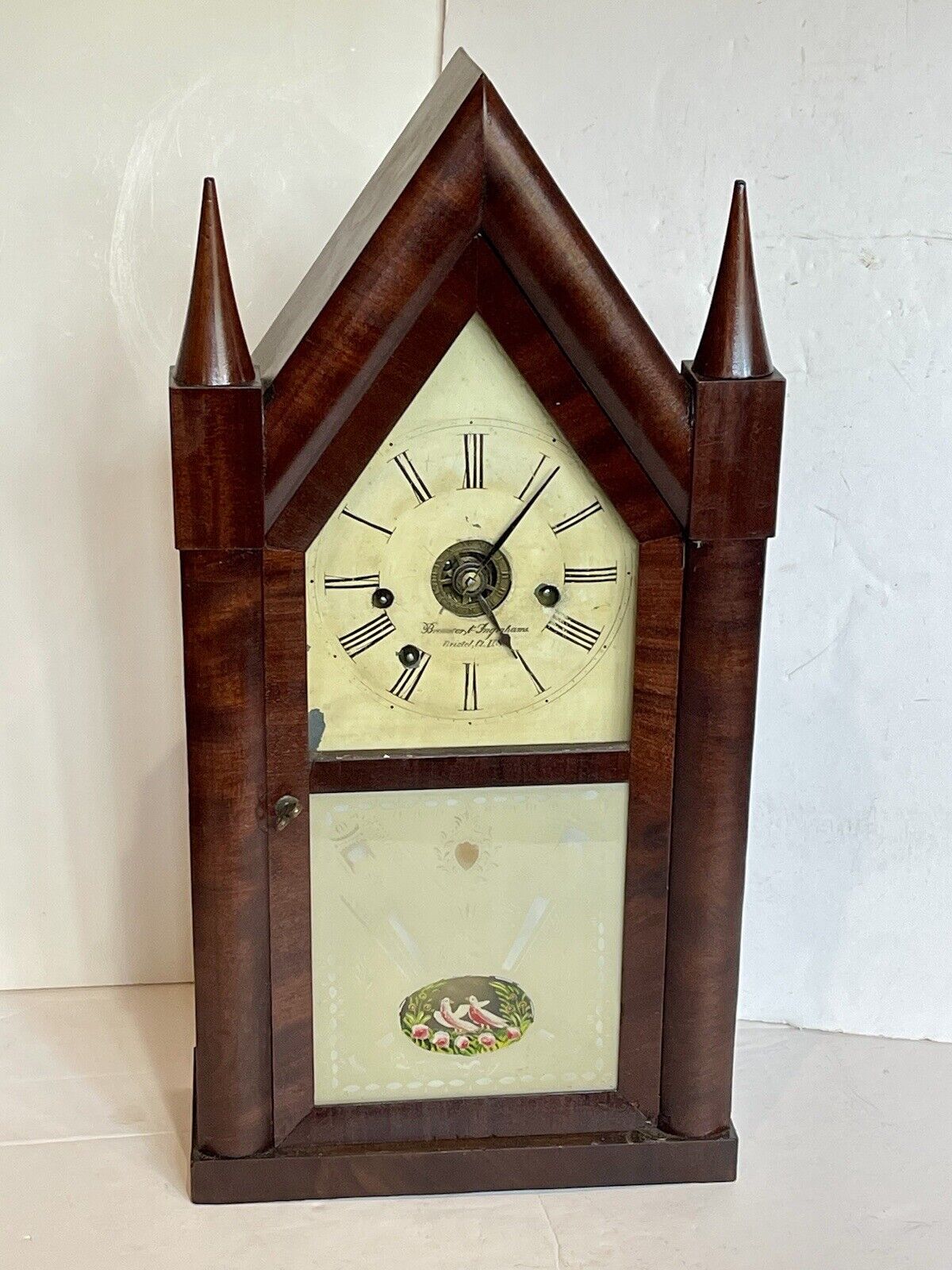 Antique 1880’s Rare TRIPLE FUSEE Movement BREWSTER & INGRAHAM STEEPLE Clock