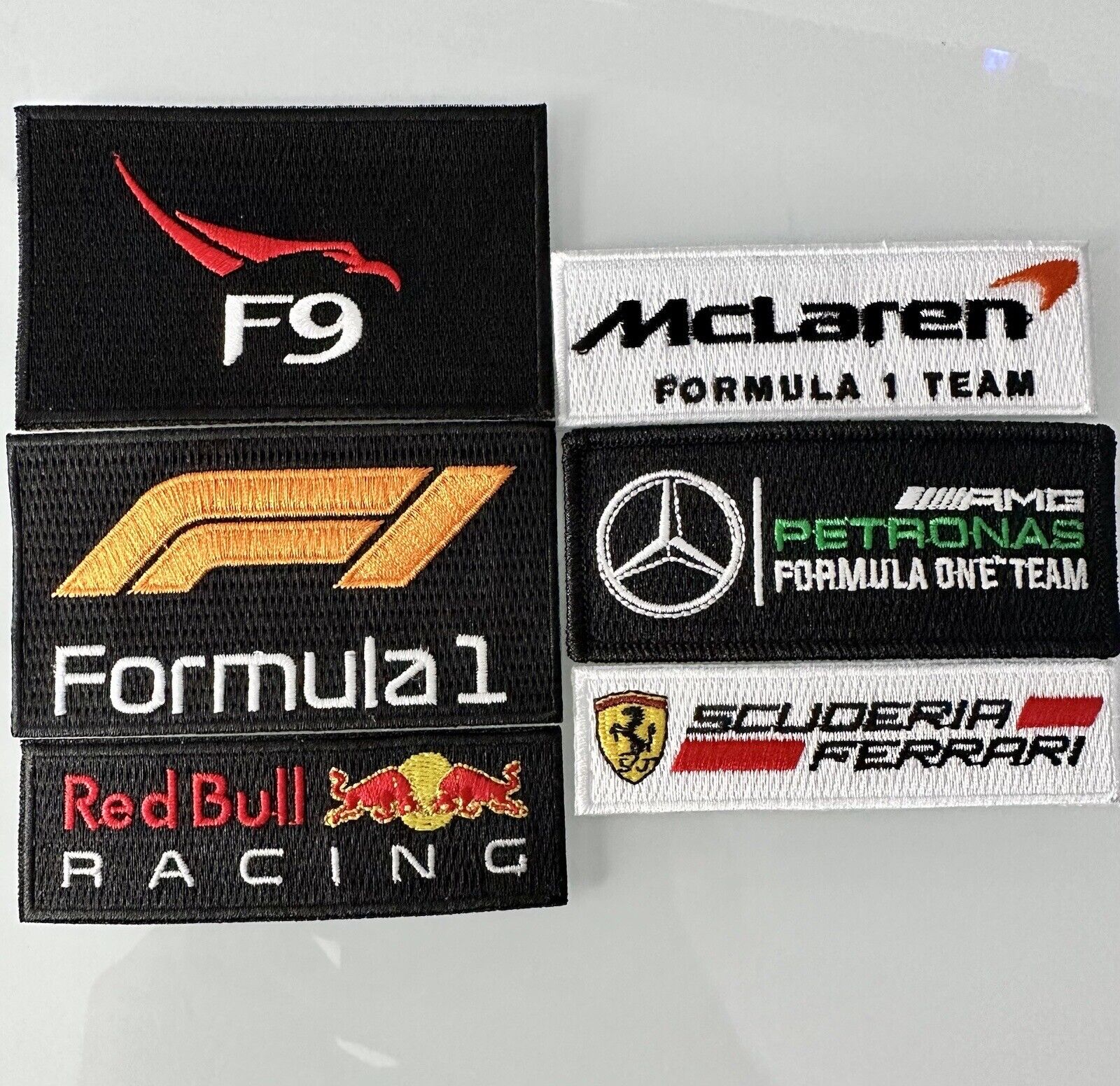6 Pack Ultimate F1 Patch combo  FORMULA ONE F1 RACING Iron-on PATCHES