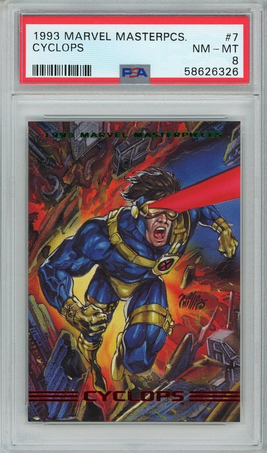 1993 Marvel Masterpieces 7 Cyclops  PSA 8