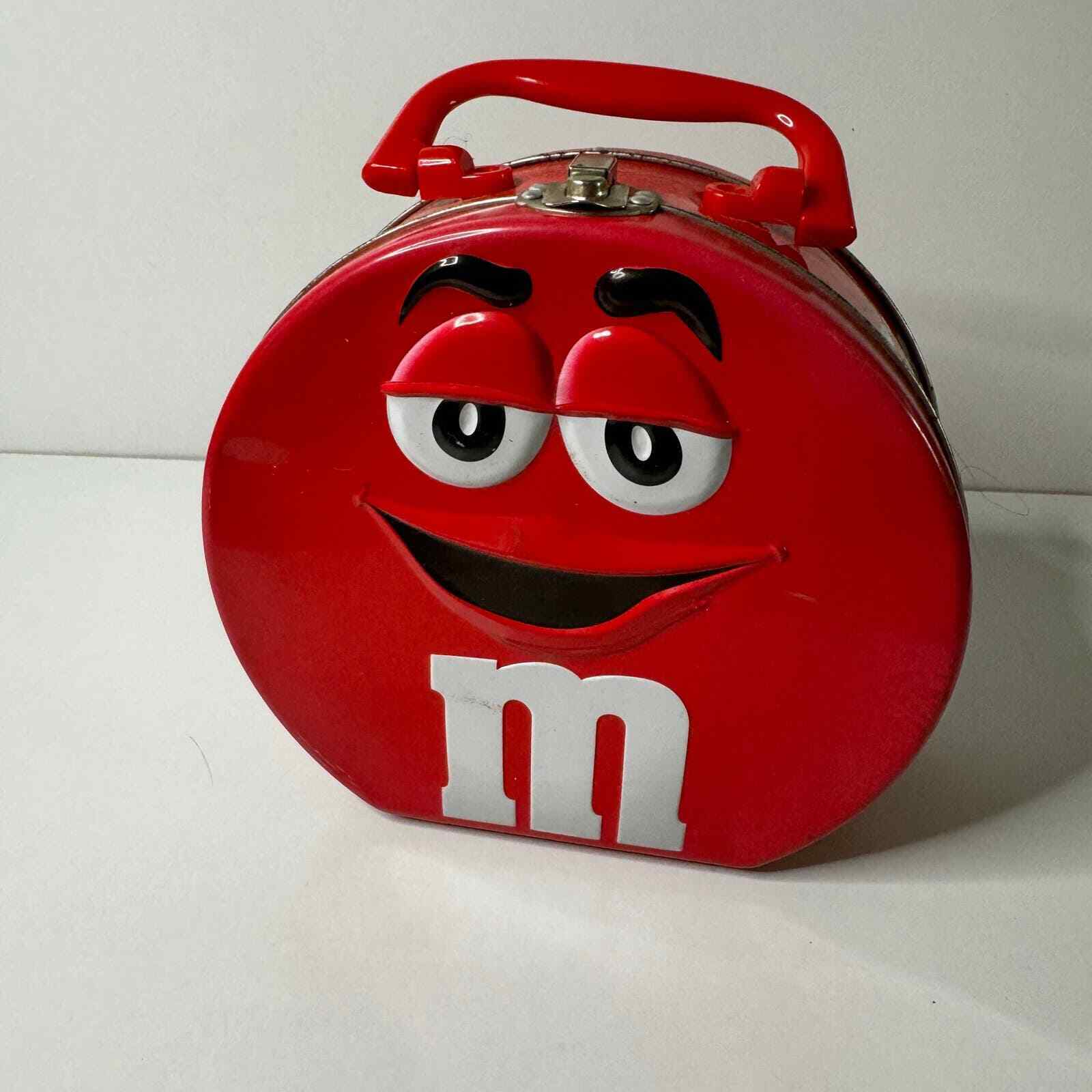 Vintage 2001 M&Ms Red Mini Lunch Box Tin