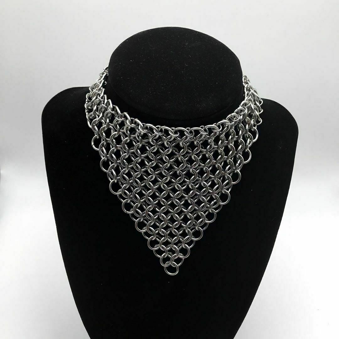 DGH® Chainmail Neck Lace Silver Perfect & Best Medieval Gift for Wife  ASA