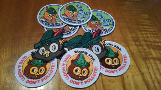 New Woodsy Owl designed embroidered patch set - 3 different patches