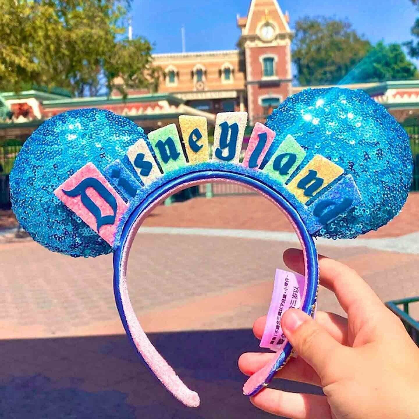 US Disneyland Marquee Sign Ears Headband Disney Parks Happiest Place Edition