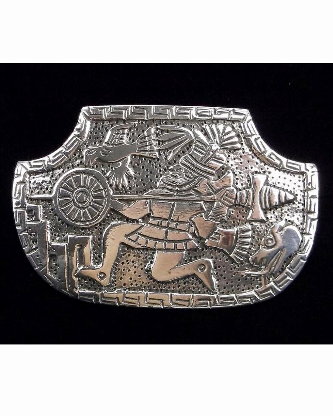1960’s Vintage Peruvian Sterling Silver Brooch (possible Belt Buckle )