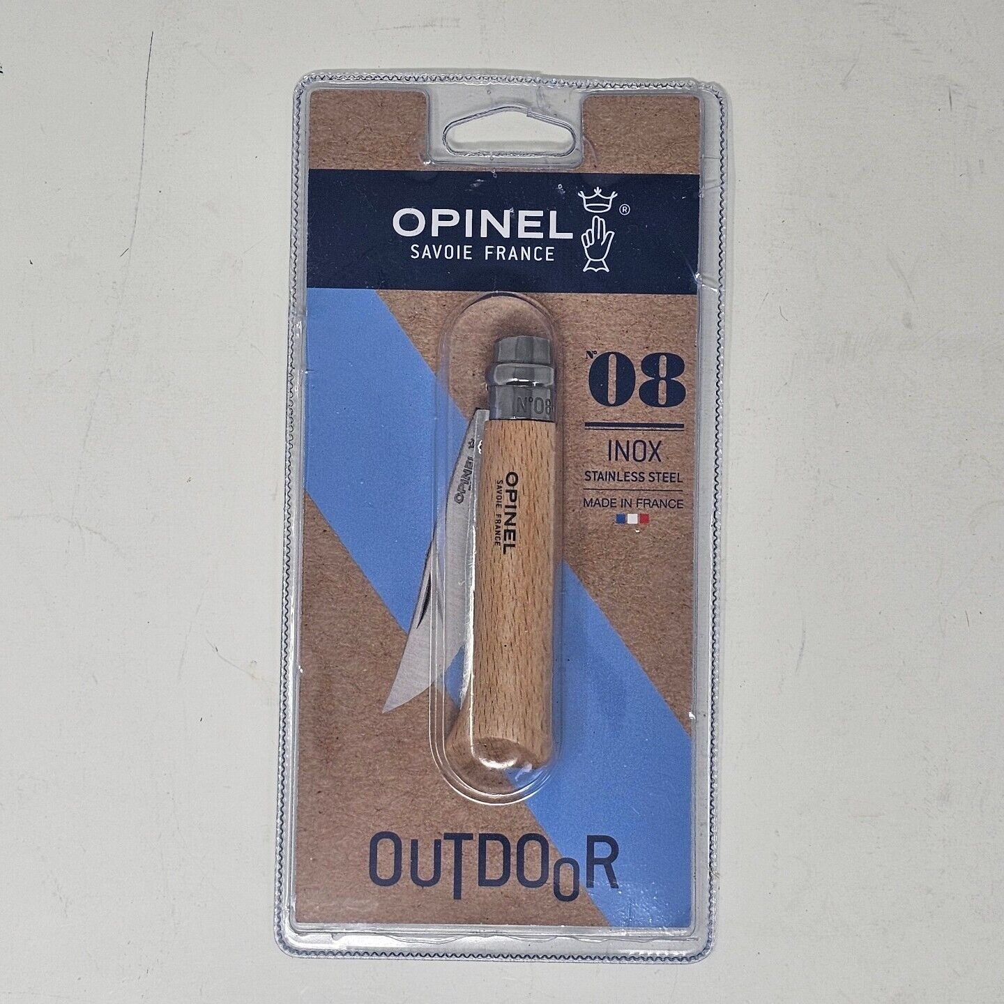 Opinel No. 8 French Folding Knife Wood Handle Pocket New Open Package