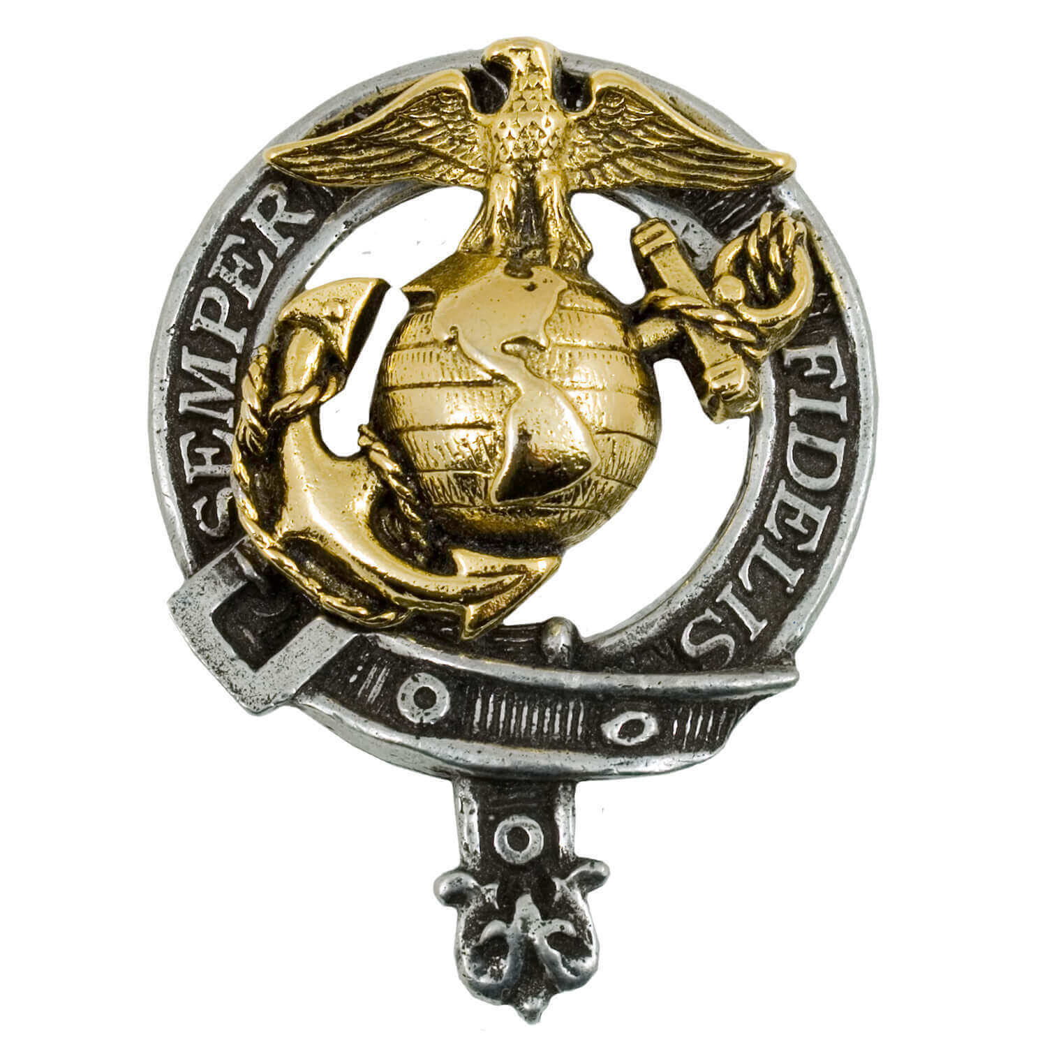 U.S. Marine Corps Gold Plated Badge/Brooch - Made In The U.S