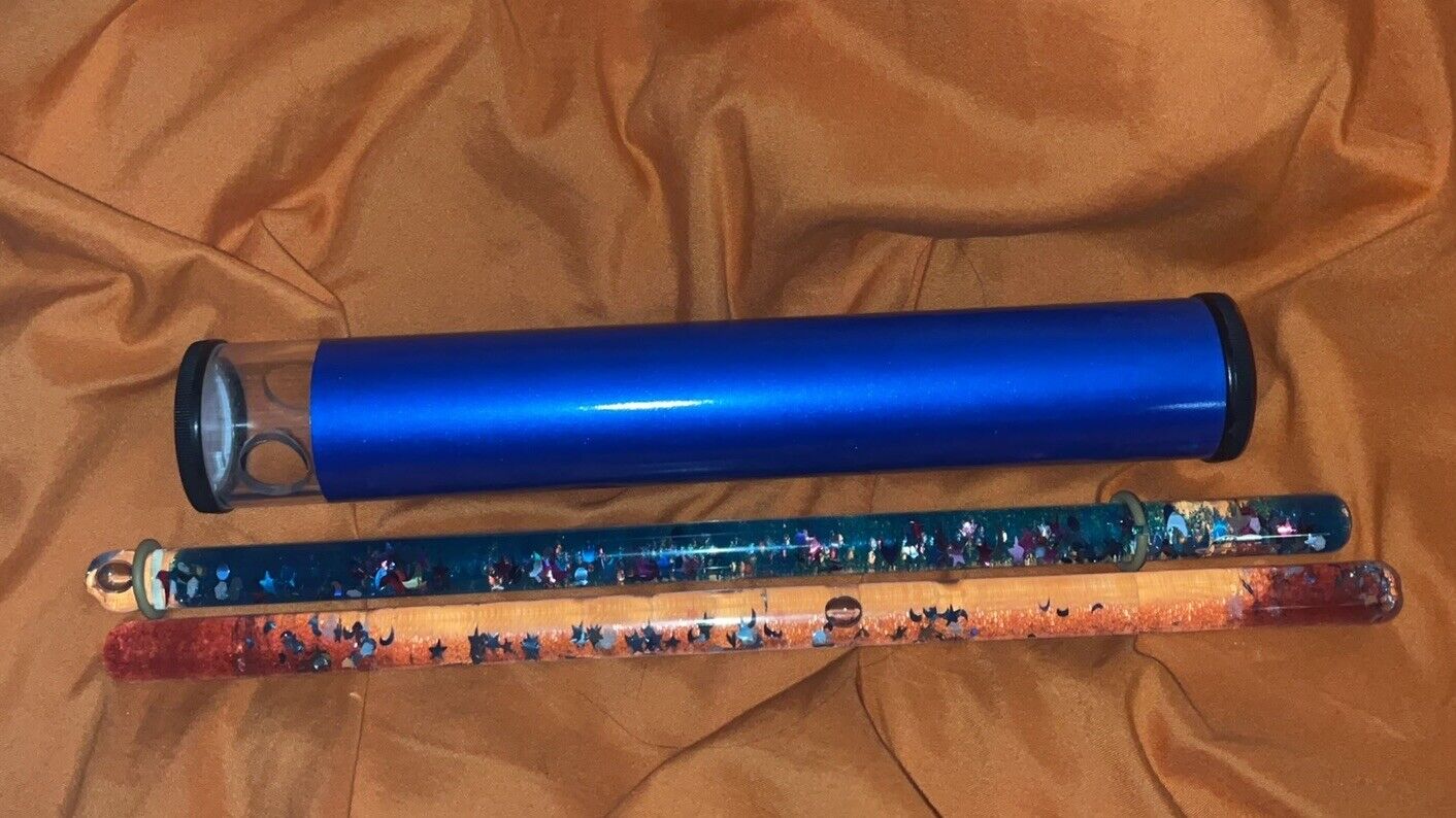 Vintage ILLUSION A Truly Unique Kaleidoscope With  2 Glitter Space Tube 1990