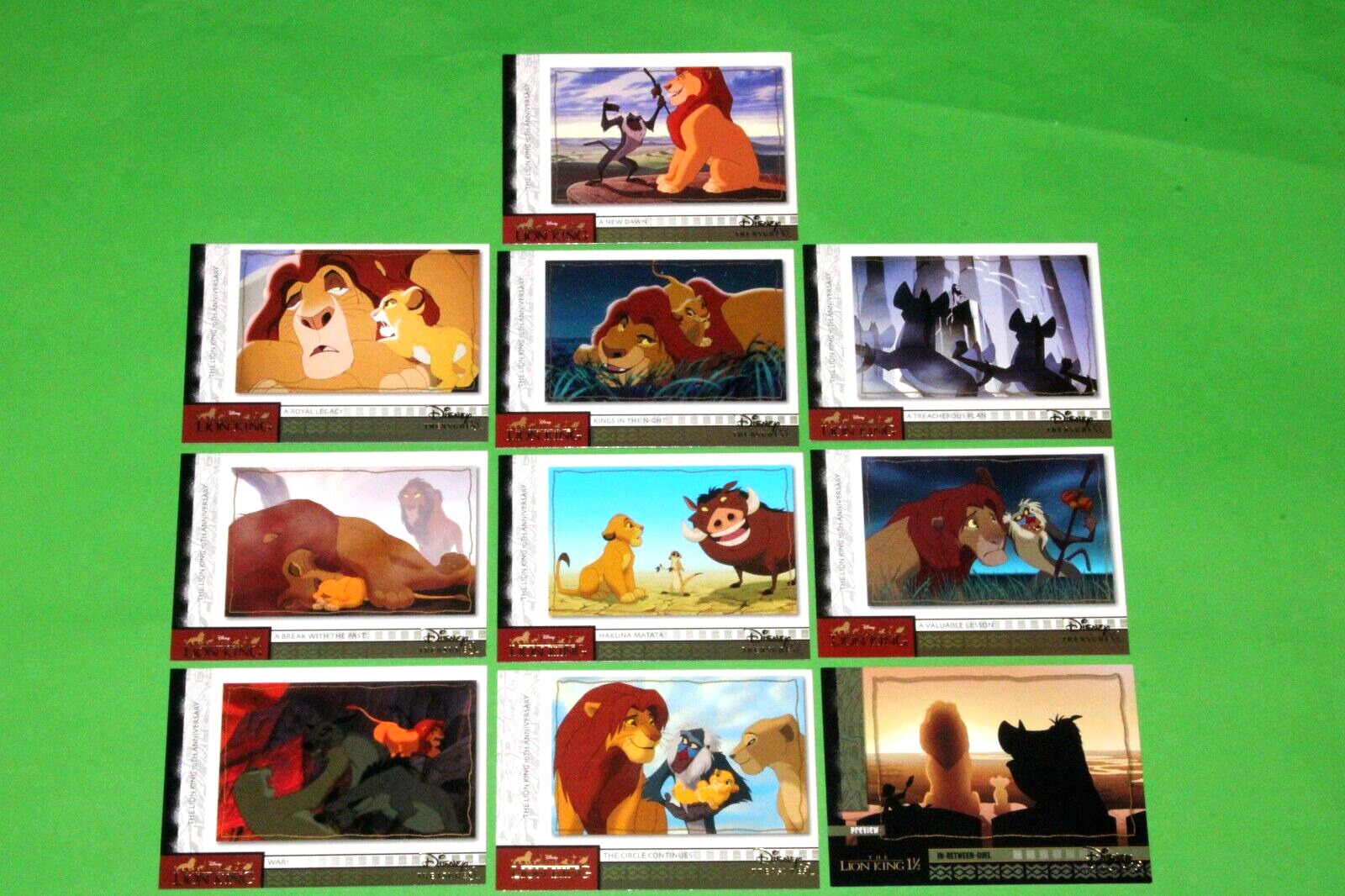 2003 Disney Treasures SERIES 2 LION KING 1OTH ANNIVERSARY INSERT 10 Card Set