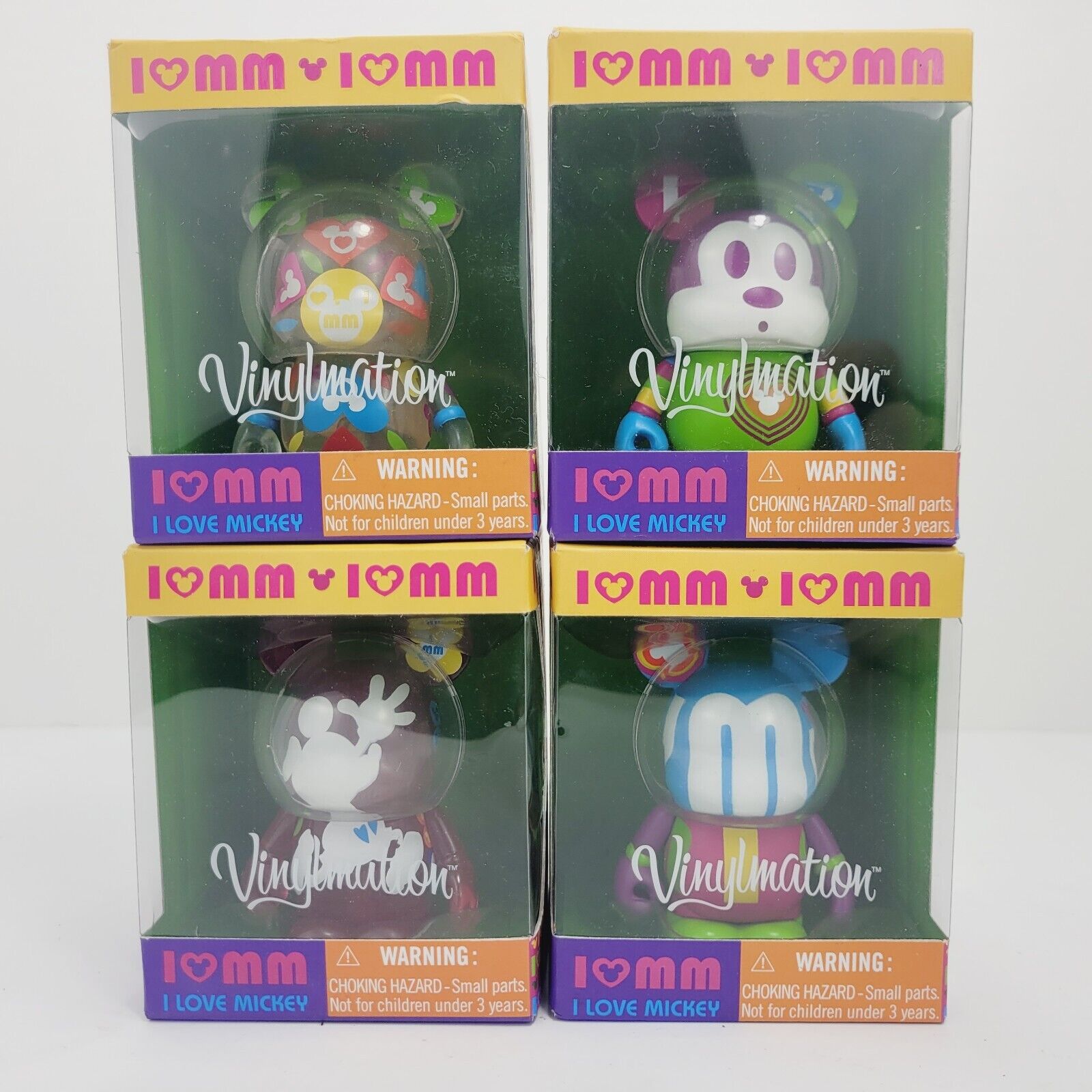 DISNEY Vinylmation - I LOVE MICKEY MOUSE Complete Series Collection Lot of 4 NIB