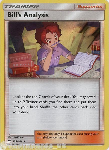 Bill\'s Analysis 133/181 Rare Holo :: Team Up :: Mint Pokemon Card