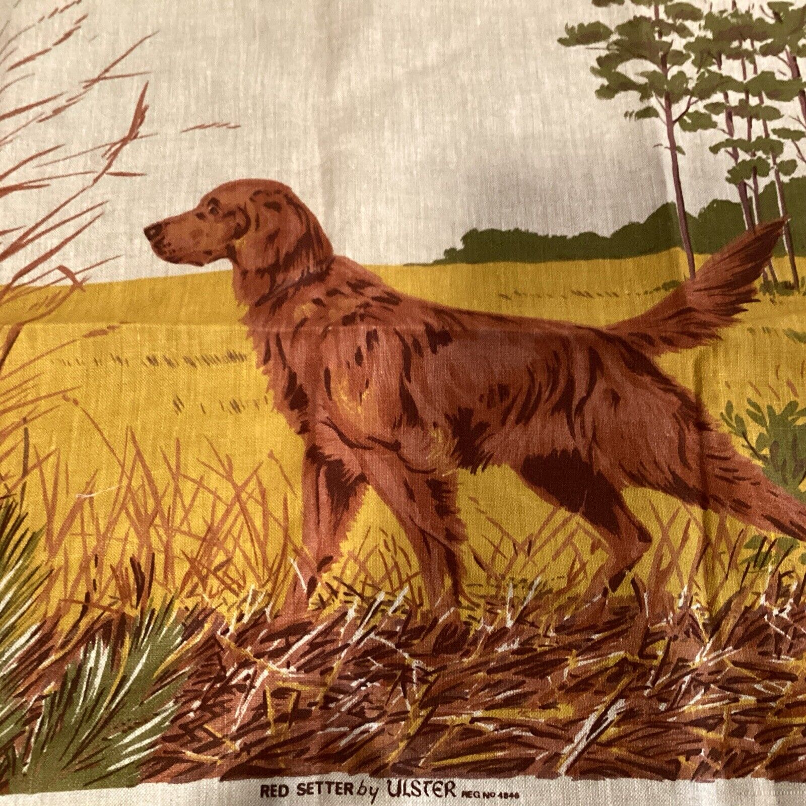 VINTAGE RED SETTER BY ULSTER REG NO 4846 ALL PURE LINEN