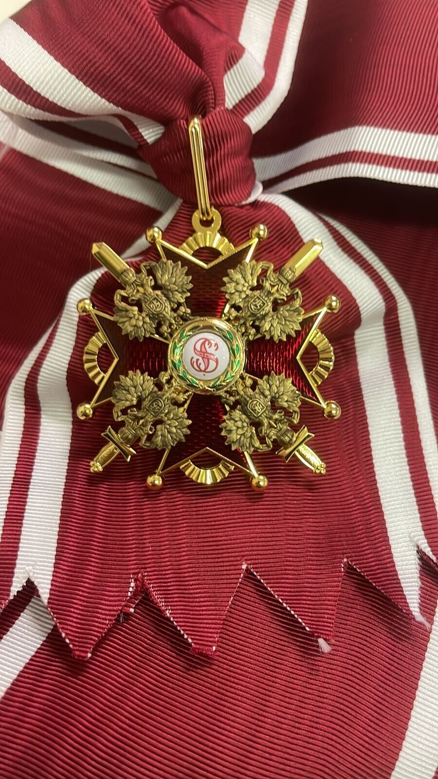 Russian Imperial Order of St. Stanislaus 1st Class with swords and sash