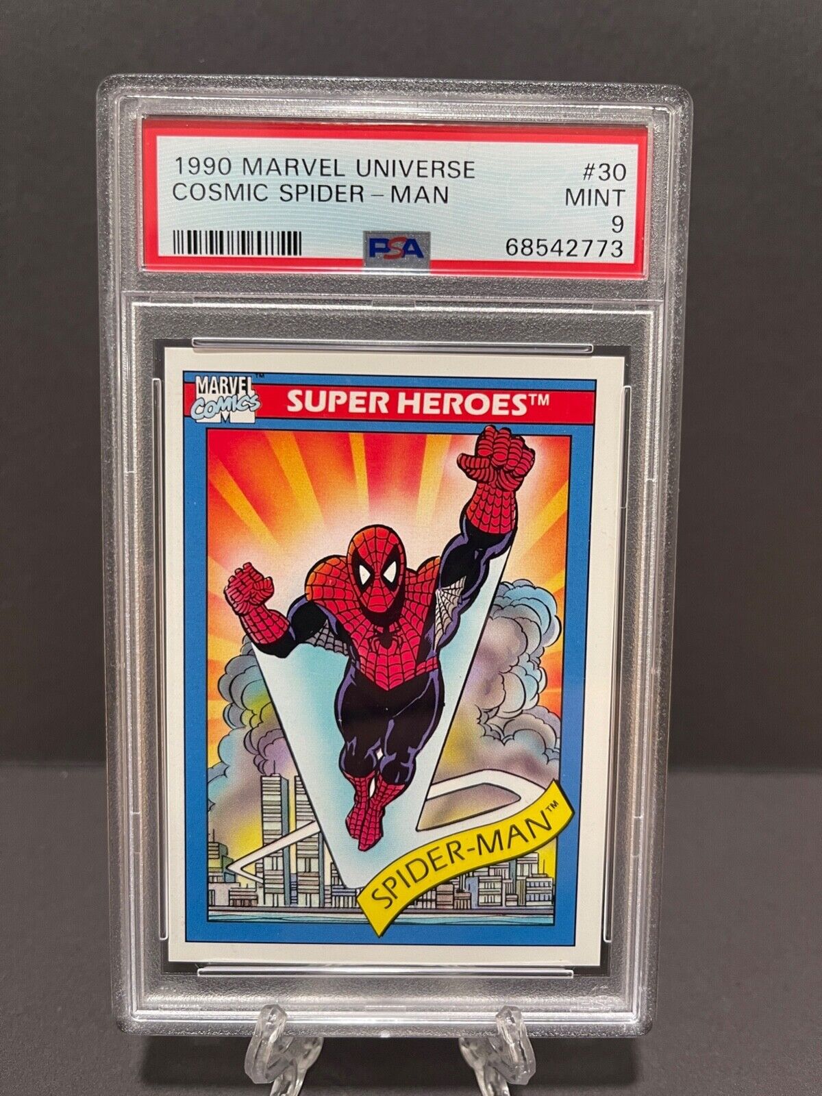 COSMIC SPIDER-MAN 1990 Marvel Universe PSA 9 Mint Graded 2022 SUPER HEROES #30