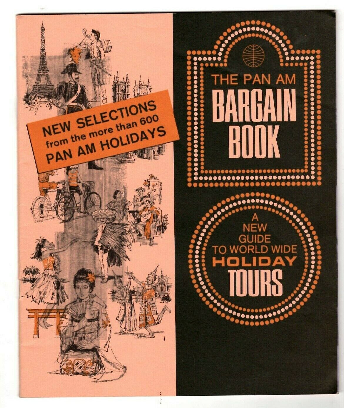 VTG 1966 The Pan Am Bargain Book Guide to Holiday Tours Advertising Airlines