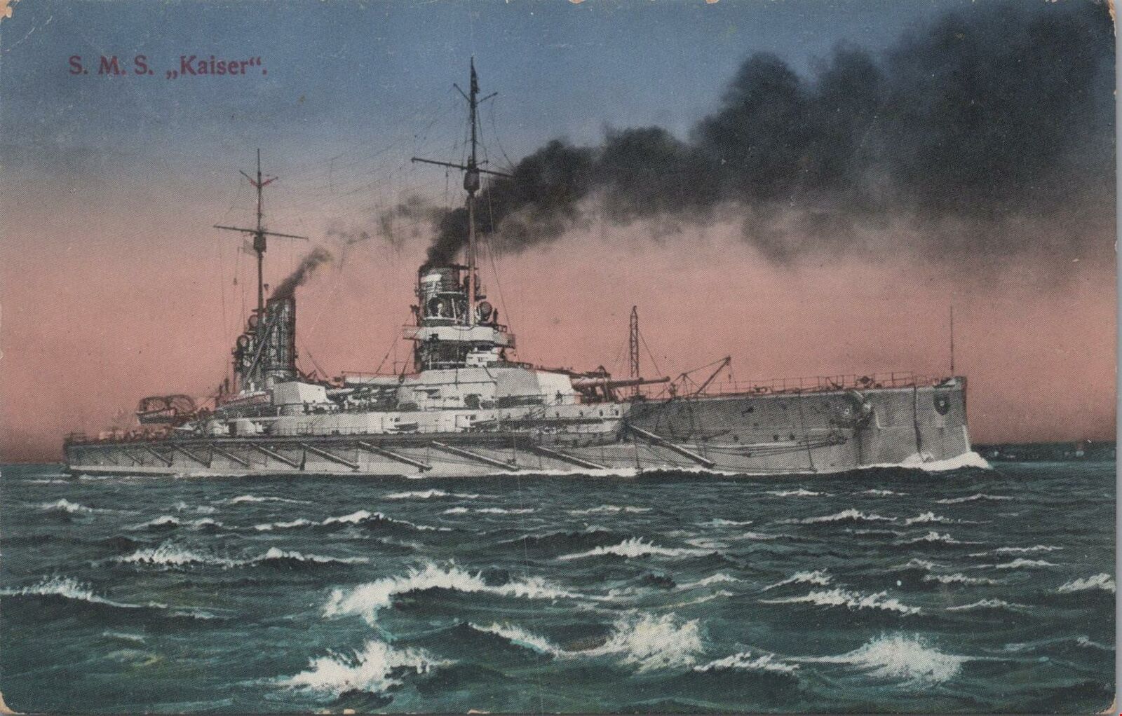Postcard Ship SMS Kaiser 