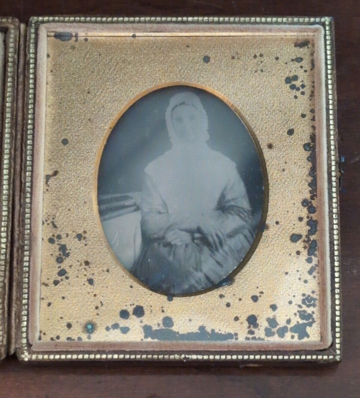 Hutchinson Daguerreotype Older Gentlewoman Philadelphia PA Sixth Plate Dag