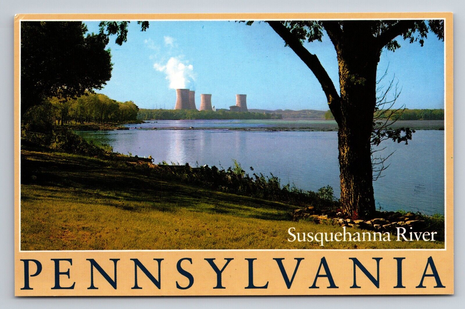 Nuclear Plant Susquehanna River By Harrisburg Pennsylvania Unposted Postcard