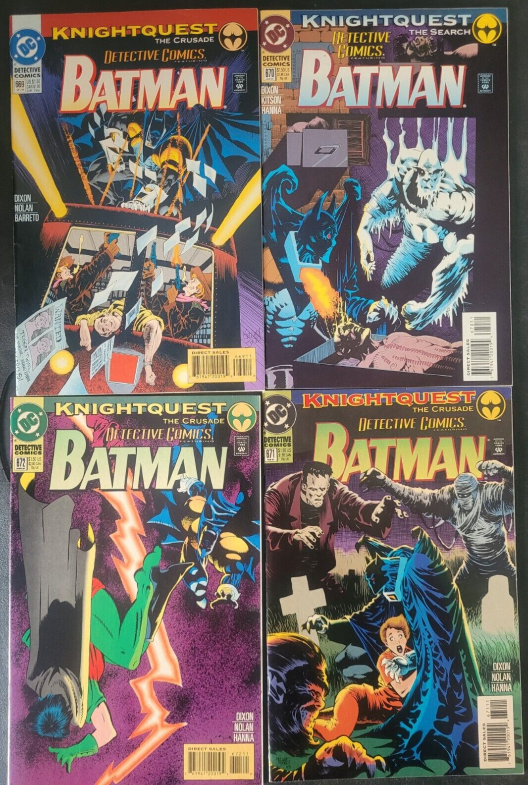 BATMAN DETECTIVE COMICS #669 670 671 672 673 674 675 (1993) DC KNIGHTQUEST SET