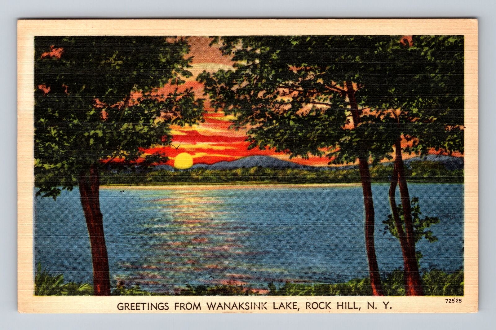 Rock Hill NY- New York, Wanaksink Lake, Antique, Vintage c1963 Postcard