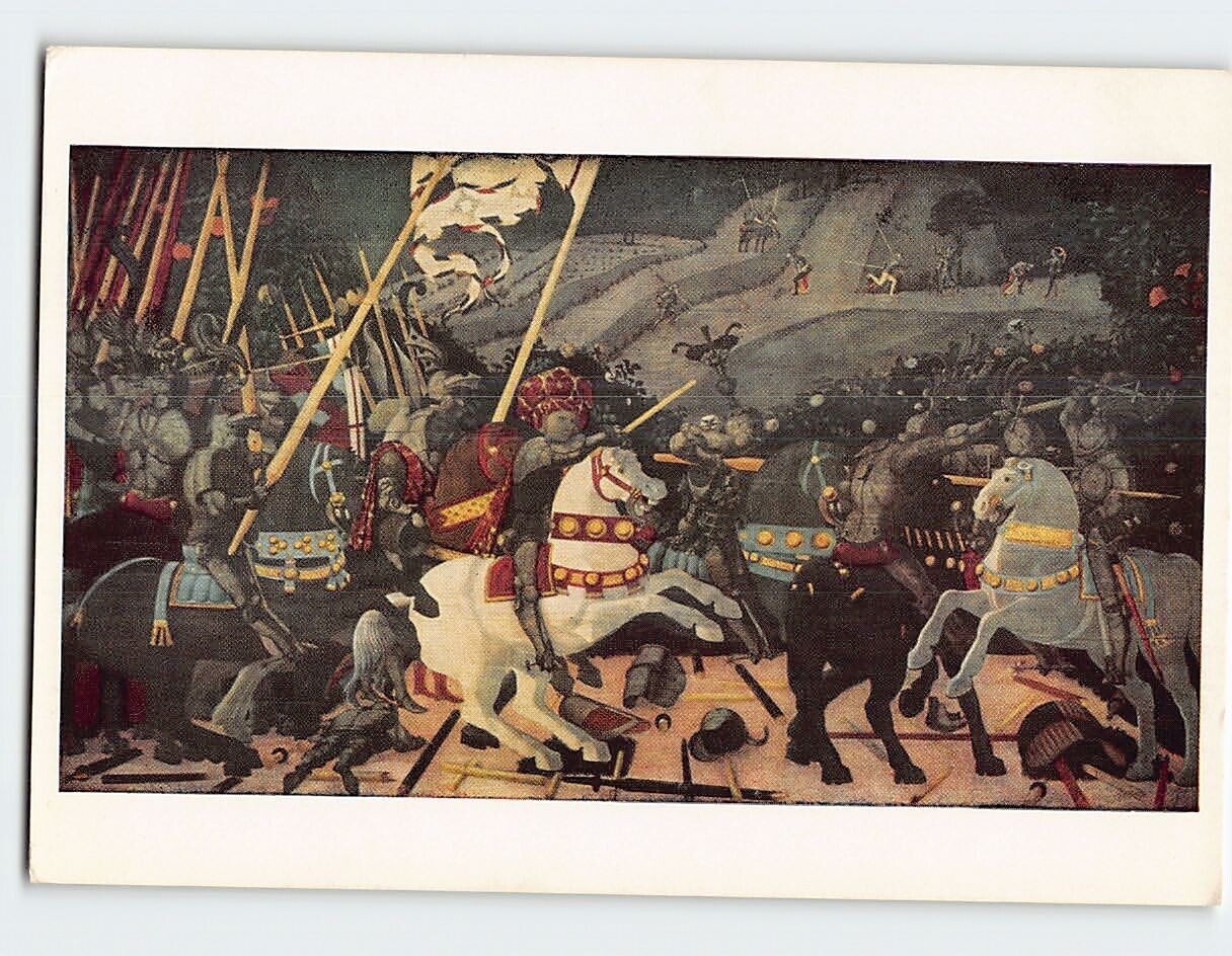 Postcard Niccolò da Tolentino at the Battle of San Romano By U. Paolo, Italy