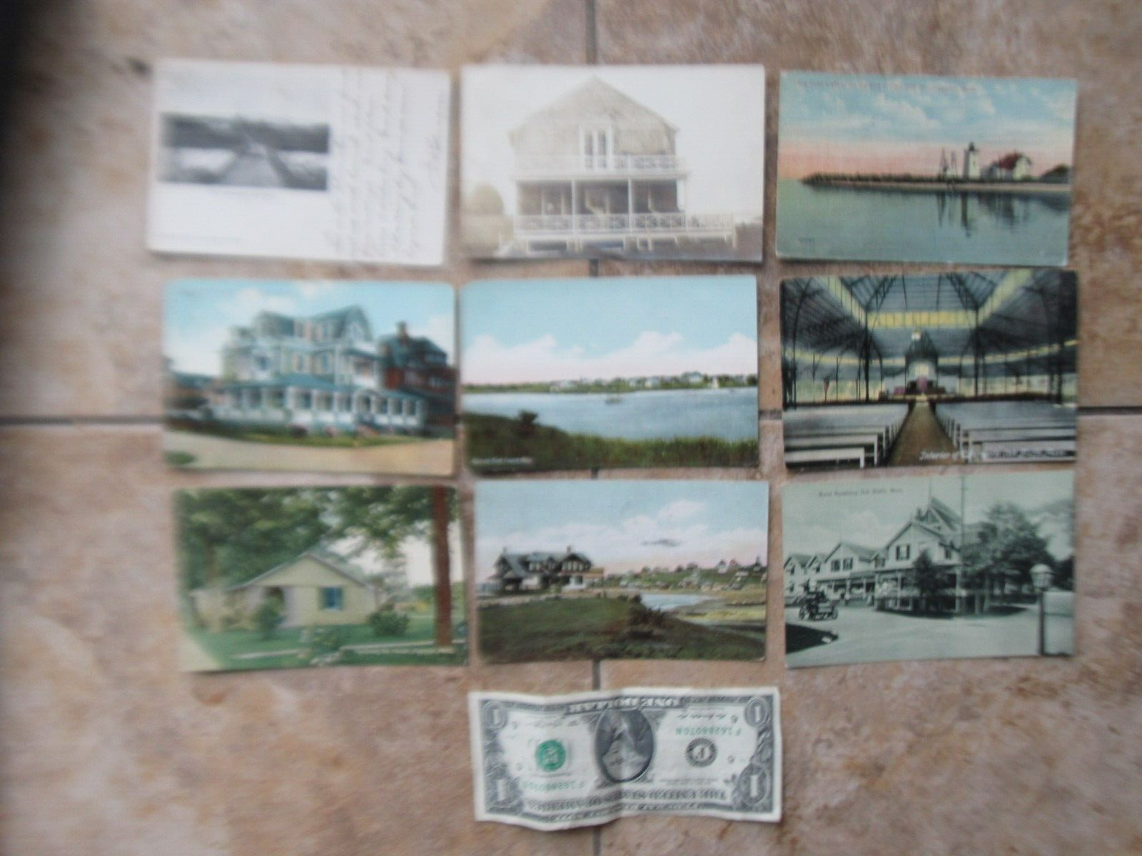 Great Lot of 9 Antique 1910 CAPE COD Mass. Post Cards, Hyannis, Oak Bluffs, GIFT