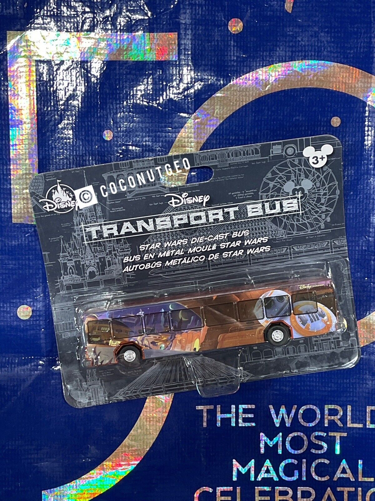 2024 Disney Parks Diecast Bus Transport Star Wars Wrap BB-8 Galaxy’s Edge New