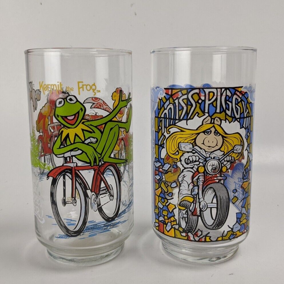 Vintage 1981 McDonalds Great Muppet Caper Glasses Kermit Miss Piggy Lot