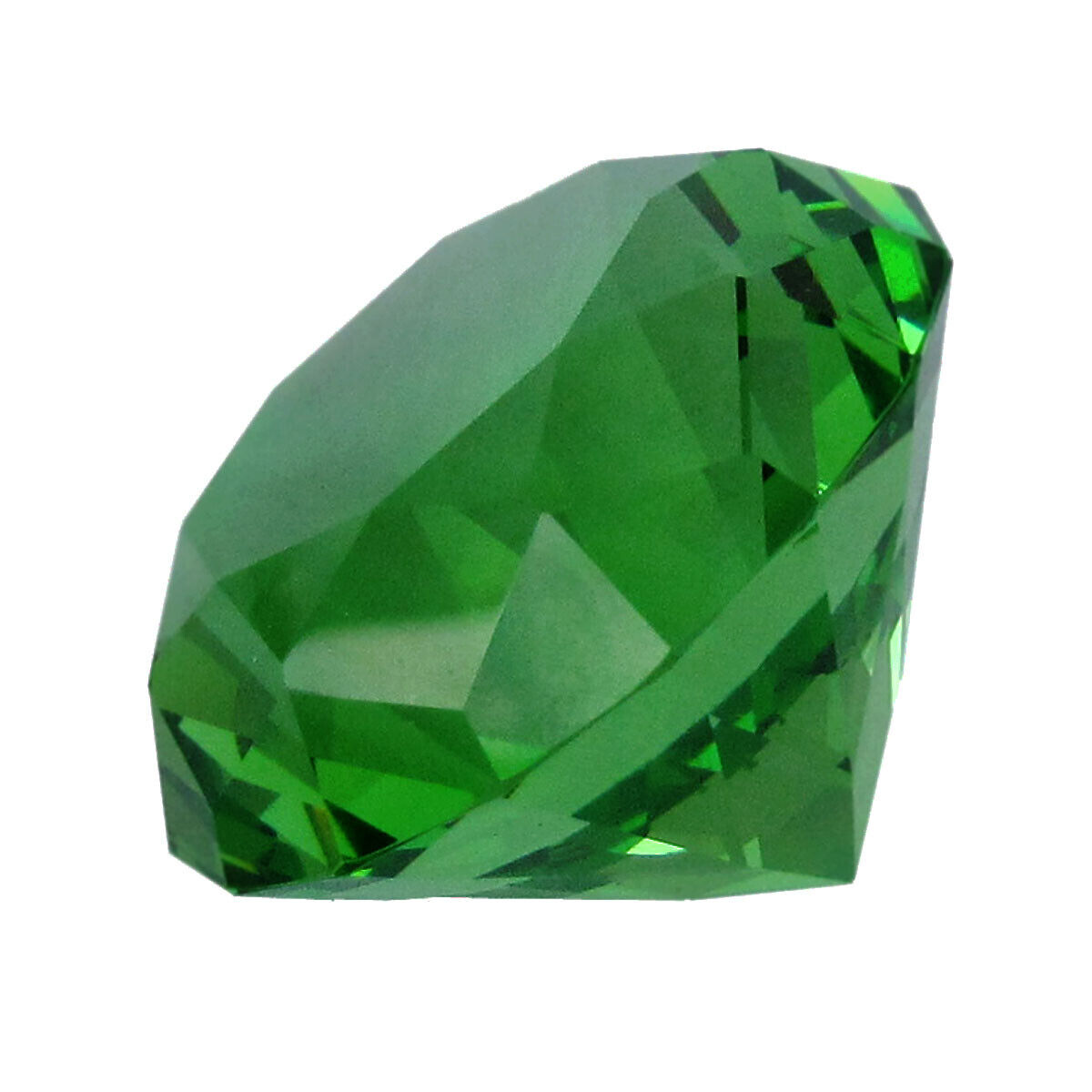 Big 100mm Emerald Green 100 mm Cut Glass Crystal Giant Diamond Jewel Paperweight