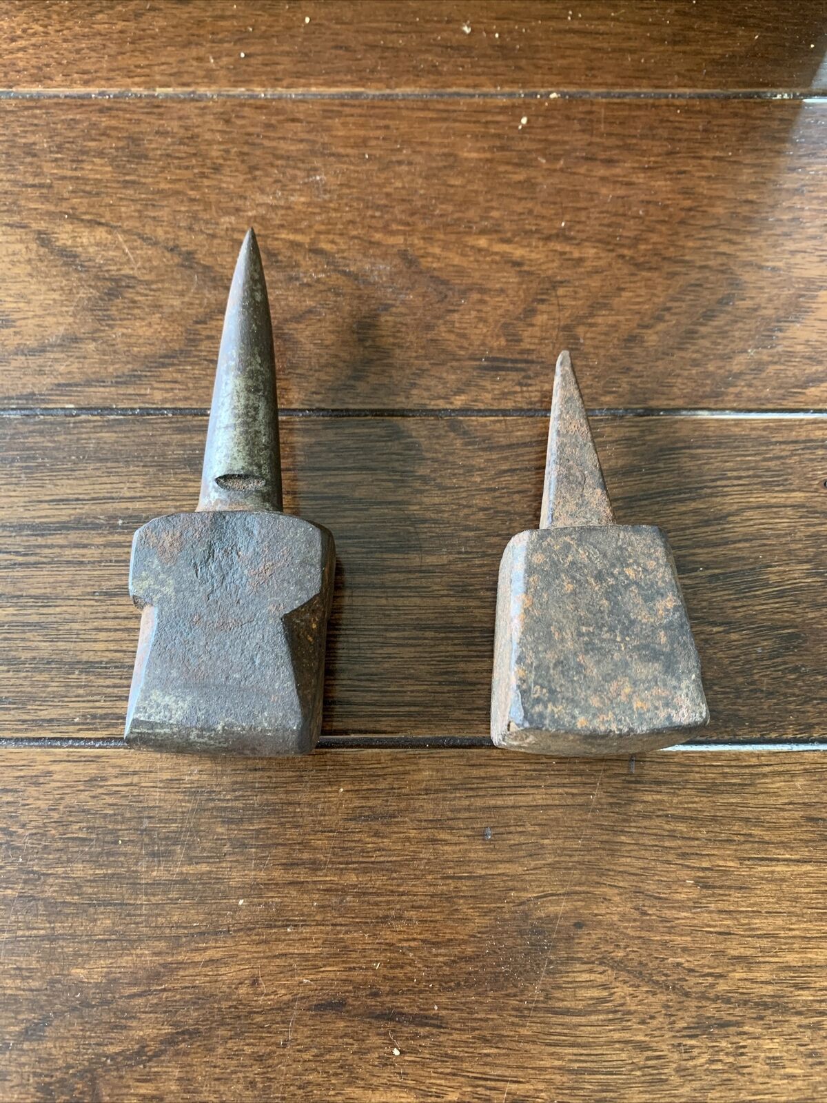 Pair Of Vintage Blacksmith Stake Anvils