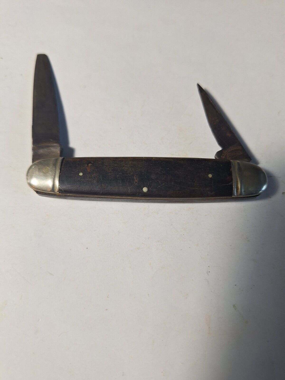Antique C. LUTTERS & Cie 2 Blade Pocket Knife - GERMANY - Horn Handles - Parts