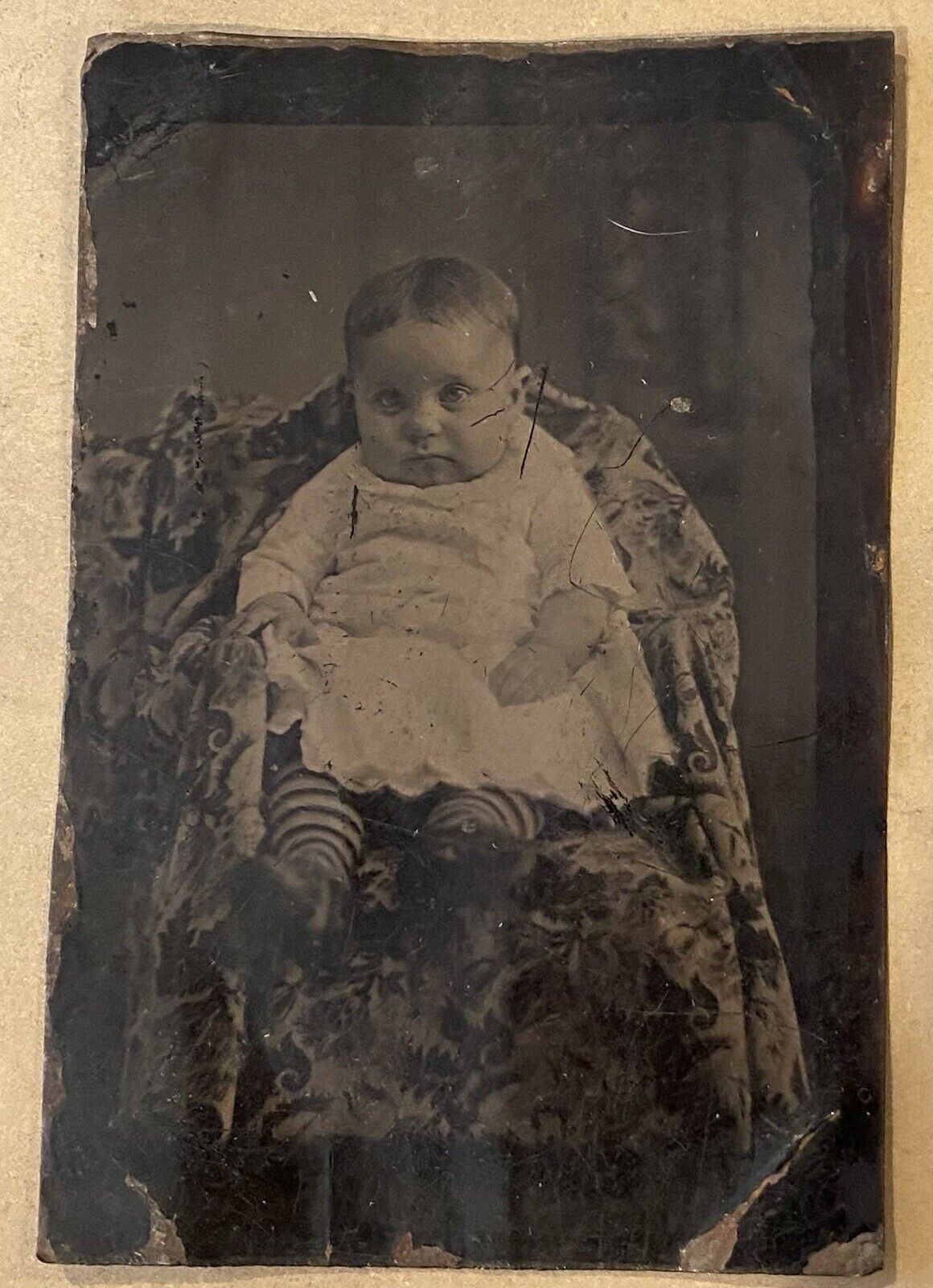 collectable daguerreotype Tintype post mortem Baby Photograph 1800’s