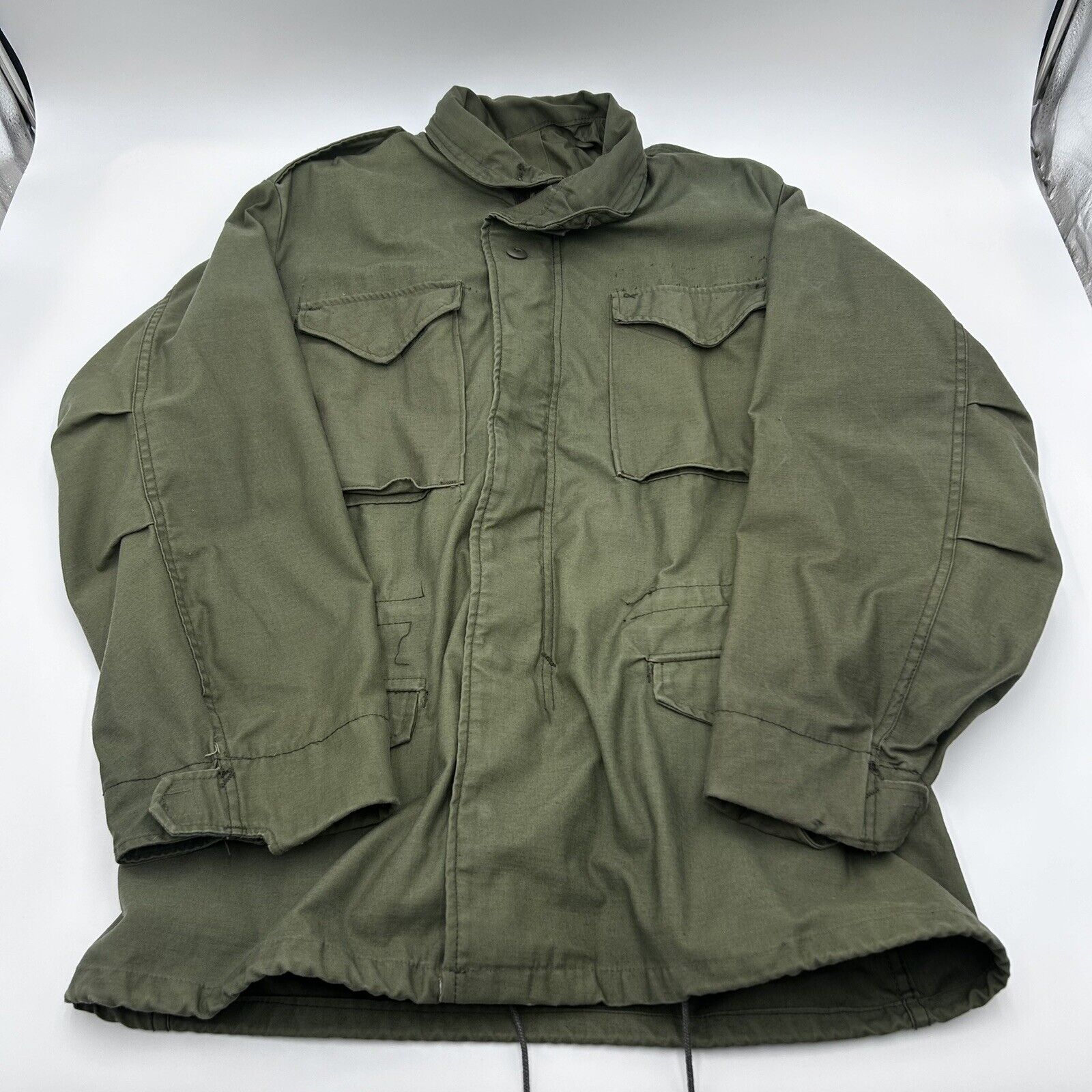 Vintage 60s 70s Men\'s Vietnam OG-107 M-65 Cold Weather Green Coat Medium Regular