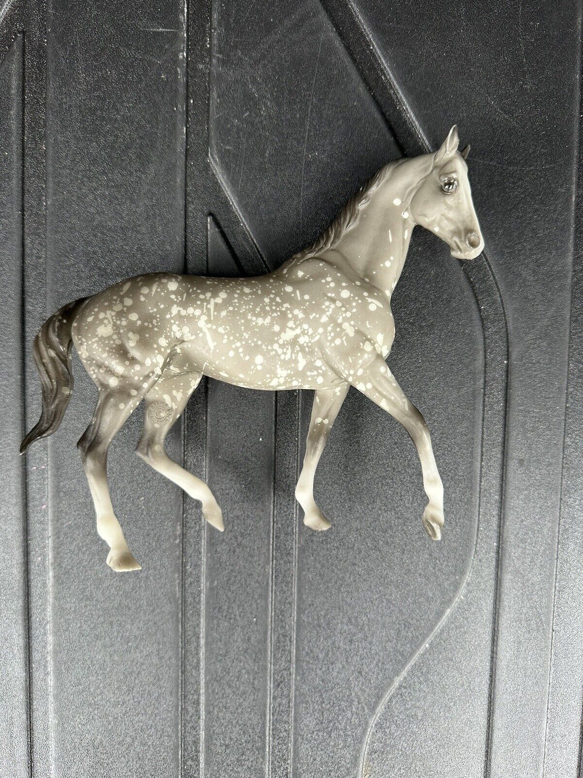 Vintage Breyer Horse Spotted Gray White Dapple Standing         