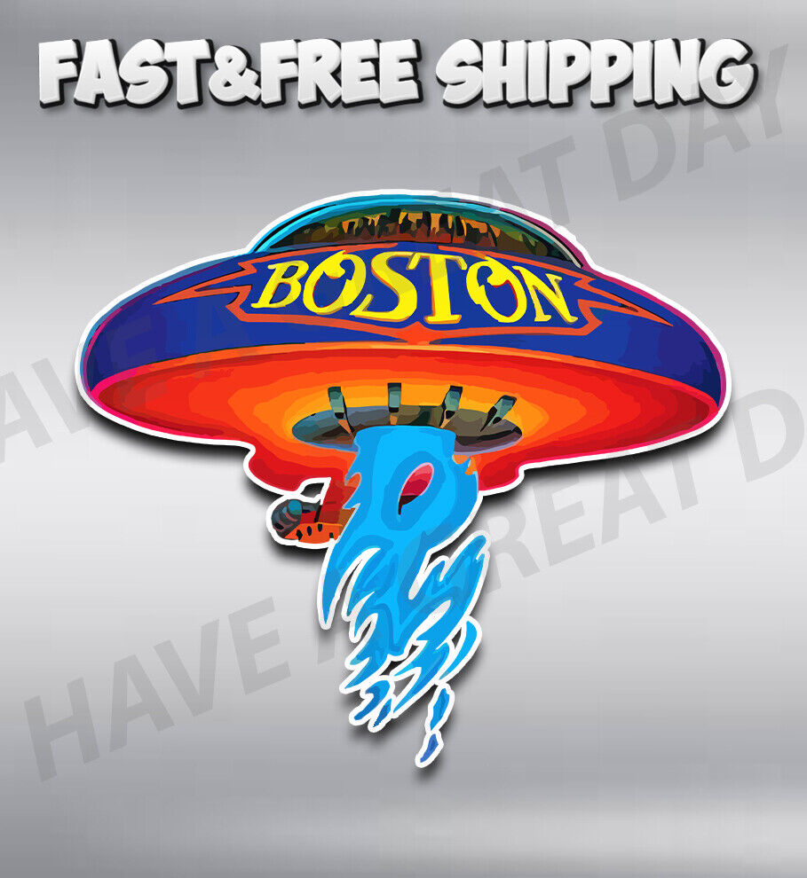 Boston Spaceship Logo Sticker / Vinyl Decal  | 10 Sizes with TRACKING