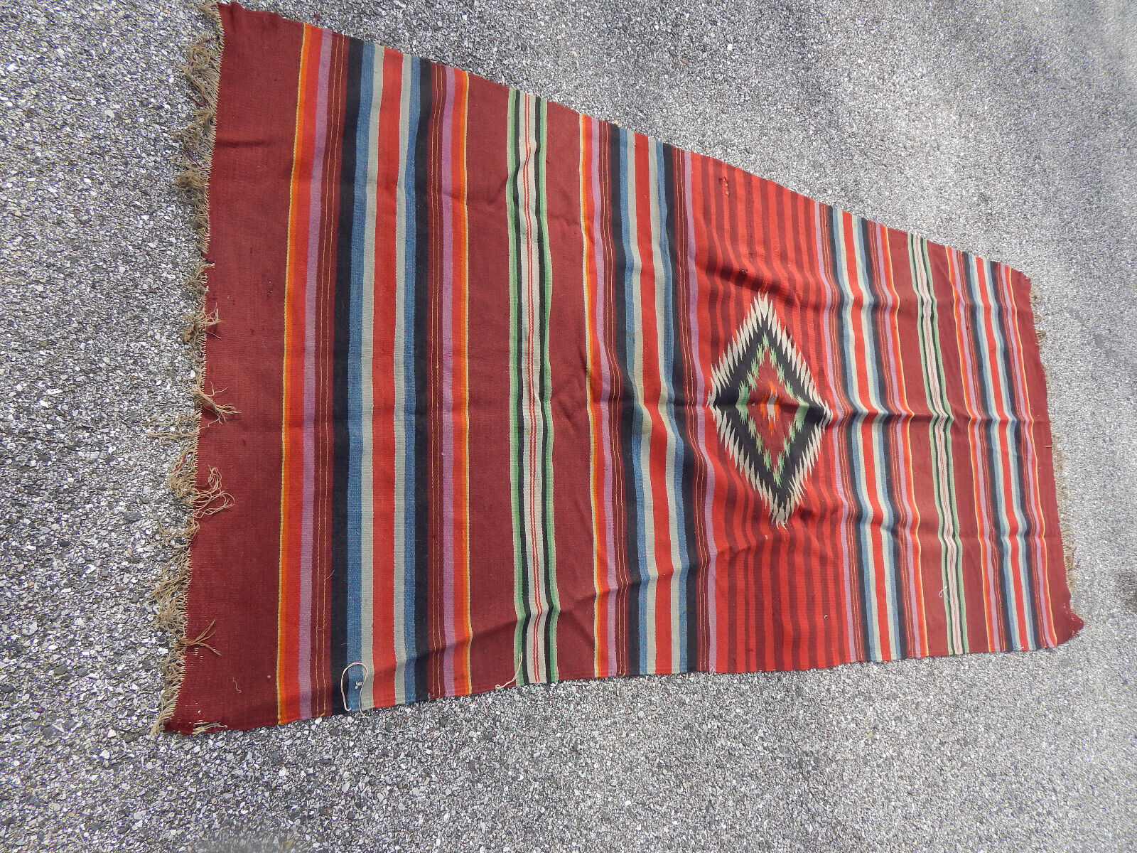 antique mexican blanket vintage