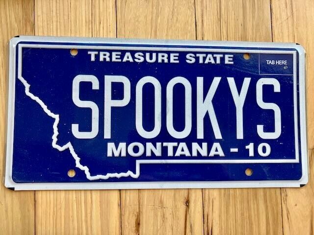 2010 Montana License Plate - Vanity Plate / SPOOKYS