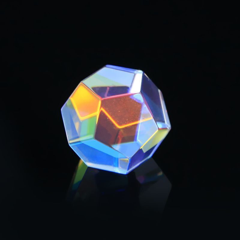 Prism Glass Cube Hexahedral Optical Color Clear Prisma Photography Decor 18-20mm