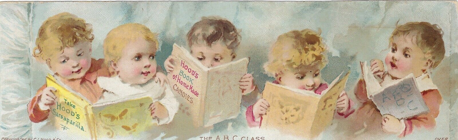 Victorian Trade Card Hoods Sarsaparilla Bookmark The ABC Class #5