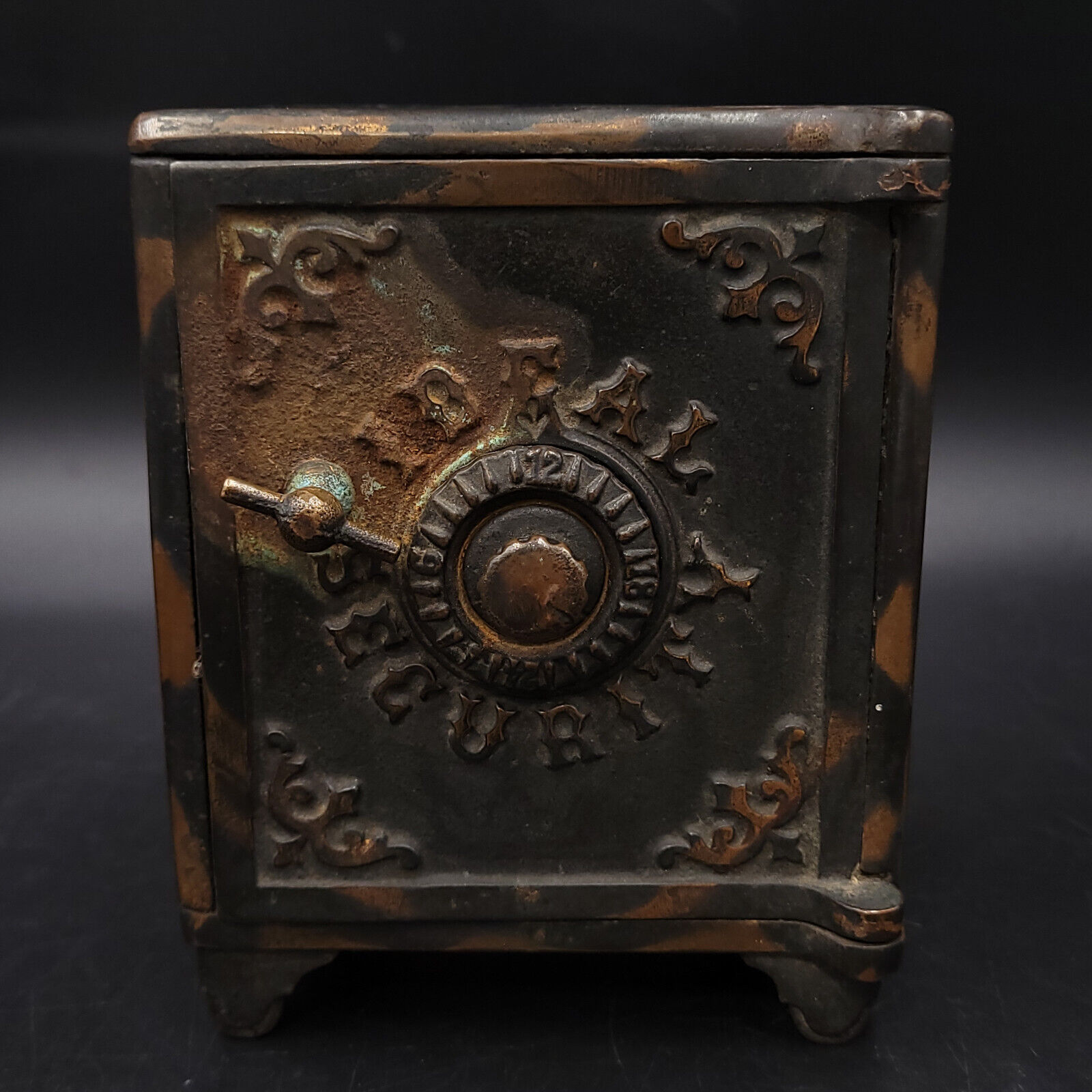 Antique Ideal Security Cast Iron Locking Vault Safe Bank 243