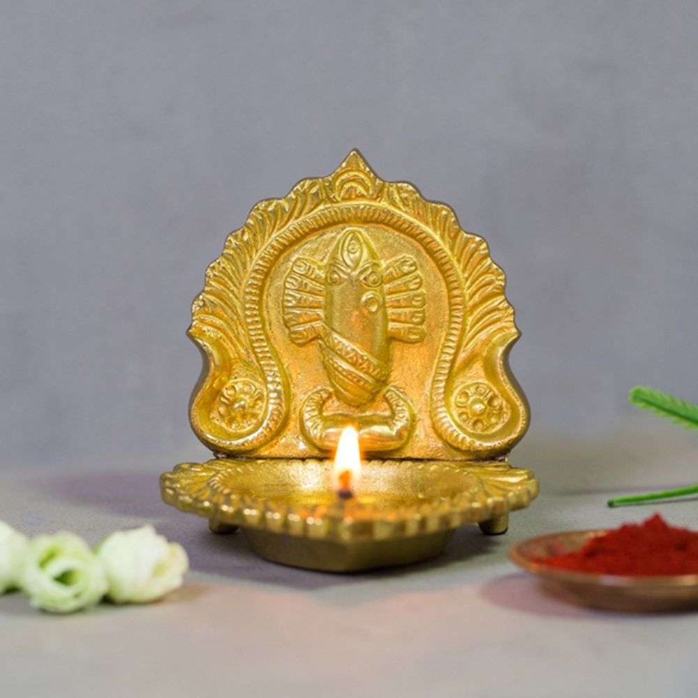 ISHA LIFE Linga Bhairavi Lamp Brass lamp. Strong and sturdy oil lamp BY SADHGURU