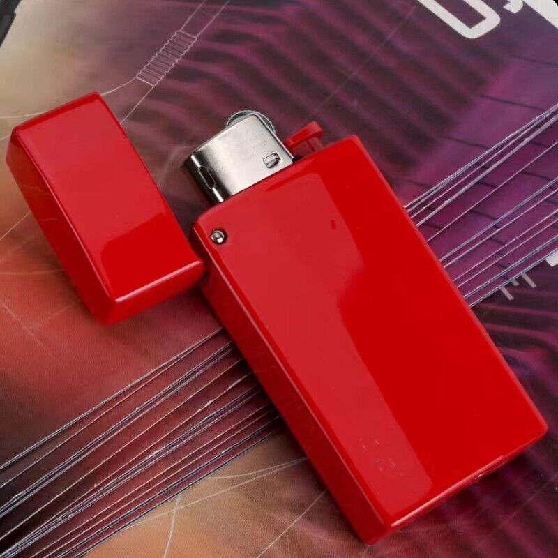 1 Pc Red Metal Lighter Case Cover Holder Sleeve for BIC M3 Series Lighter J5