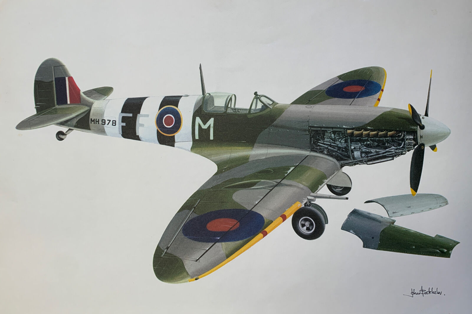 WW2 Vickers Supermarine Spitfire F IX Airplane By John Batchelor
