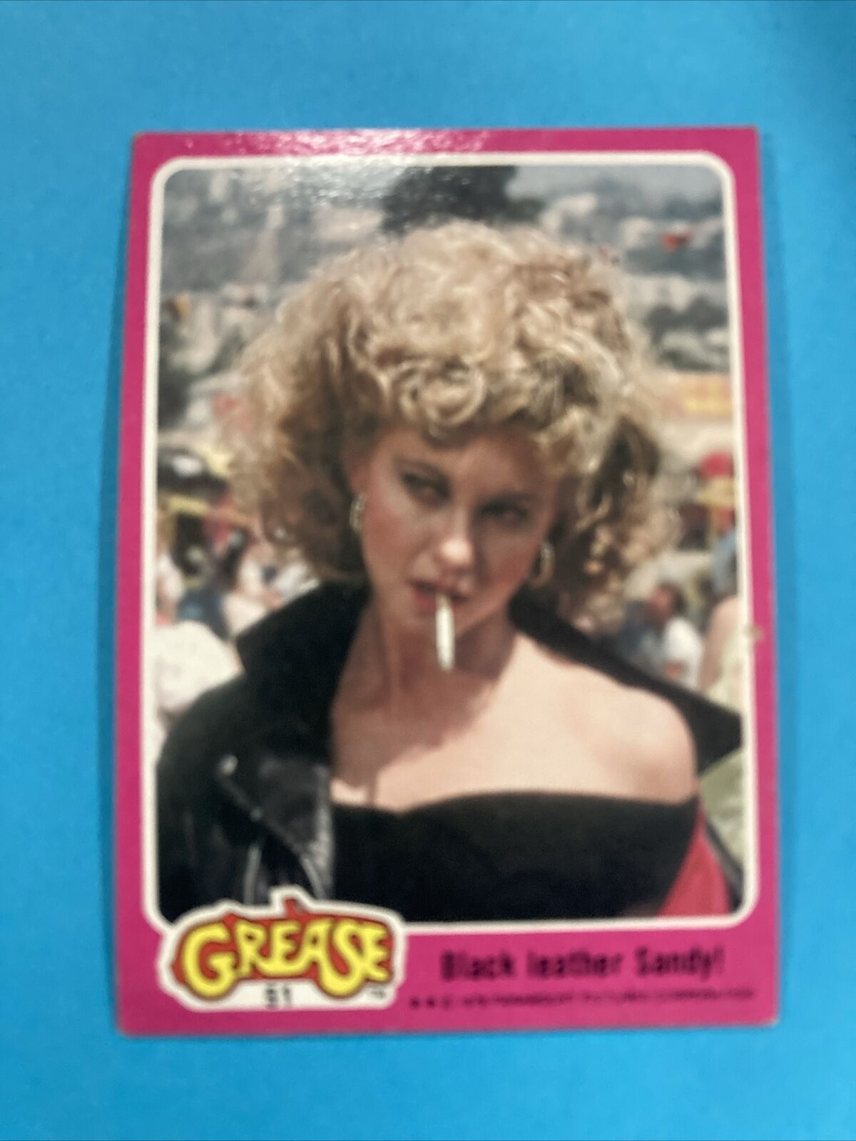 1978 Topps Grease Series 1 #51 Black Leather Sandy