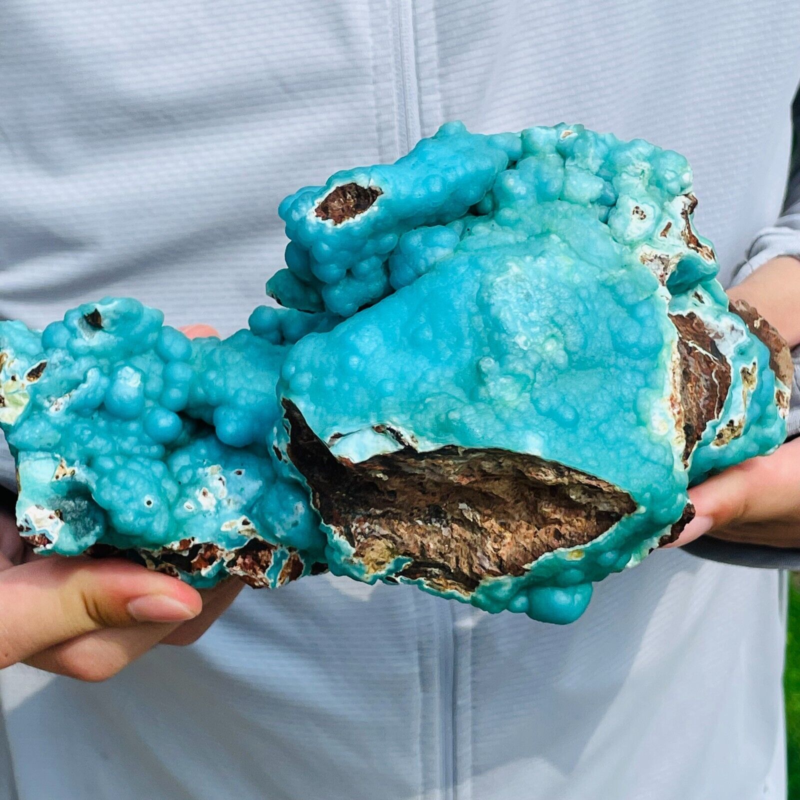 1360g Large Natural Blue Hemimorphite Gemstone Crystal Raw Mineral Specimen