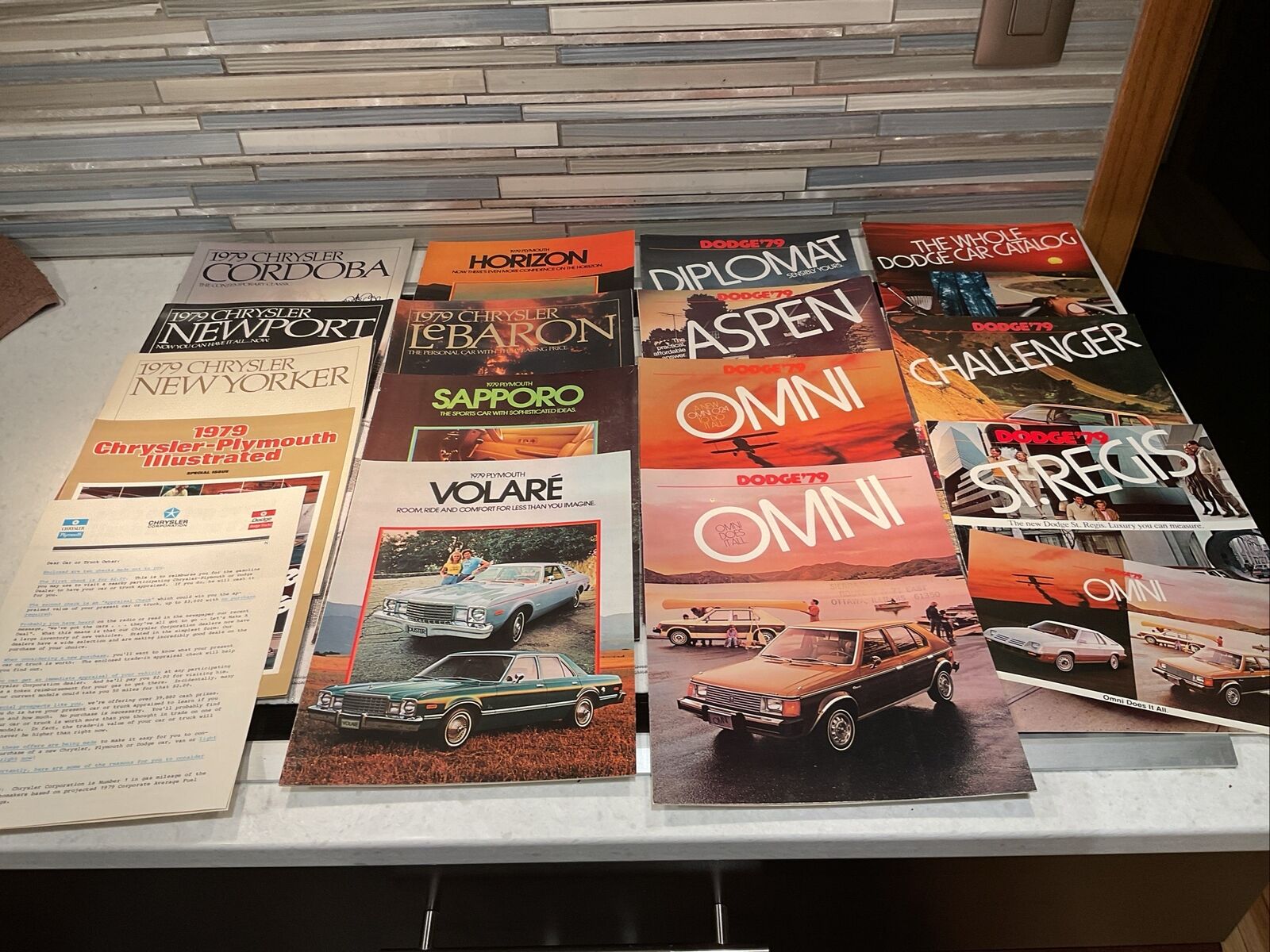 1979 Chrysler Plymouth Dodge car brochure assortment 17 Pieces
