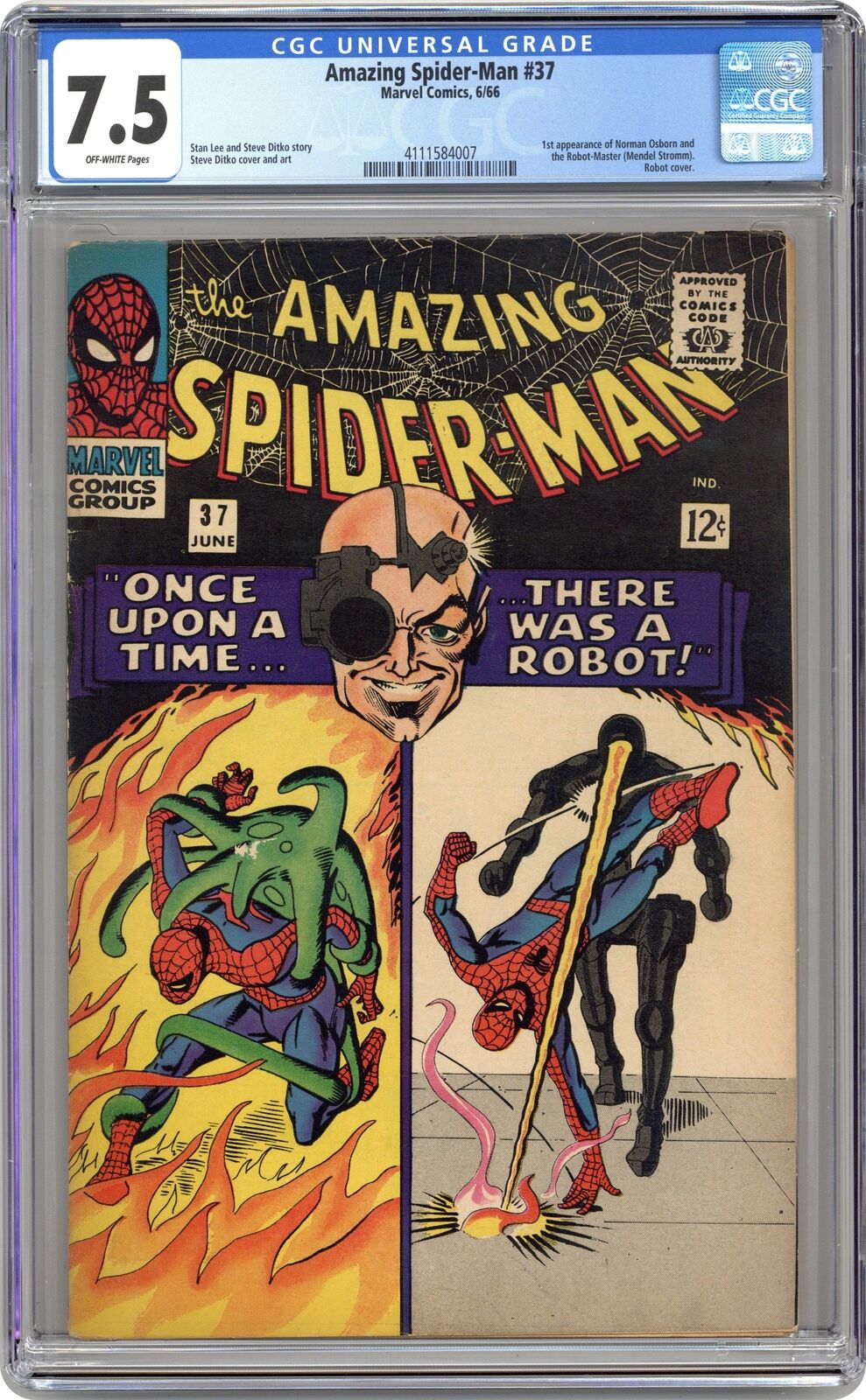 Amazing Spider-Man #37 CGC 7.5 1966 4111584007 1st app. Norman Osborn