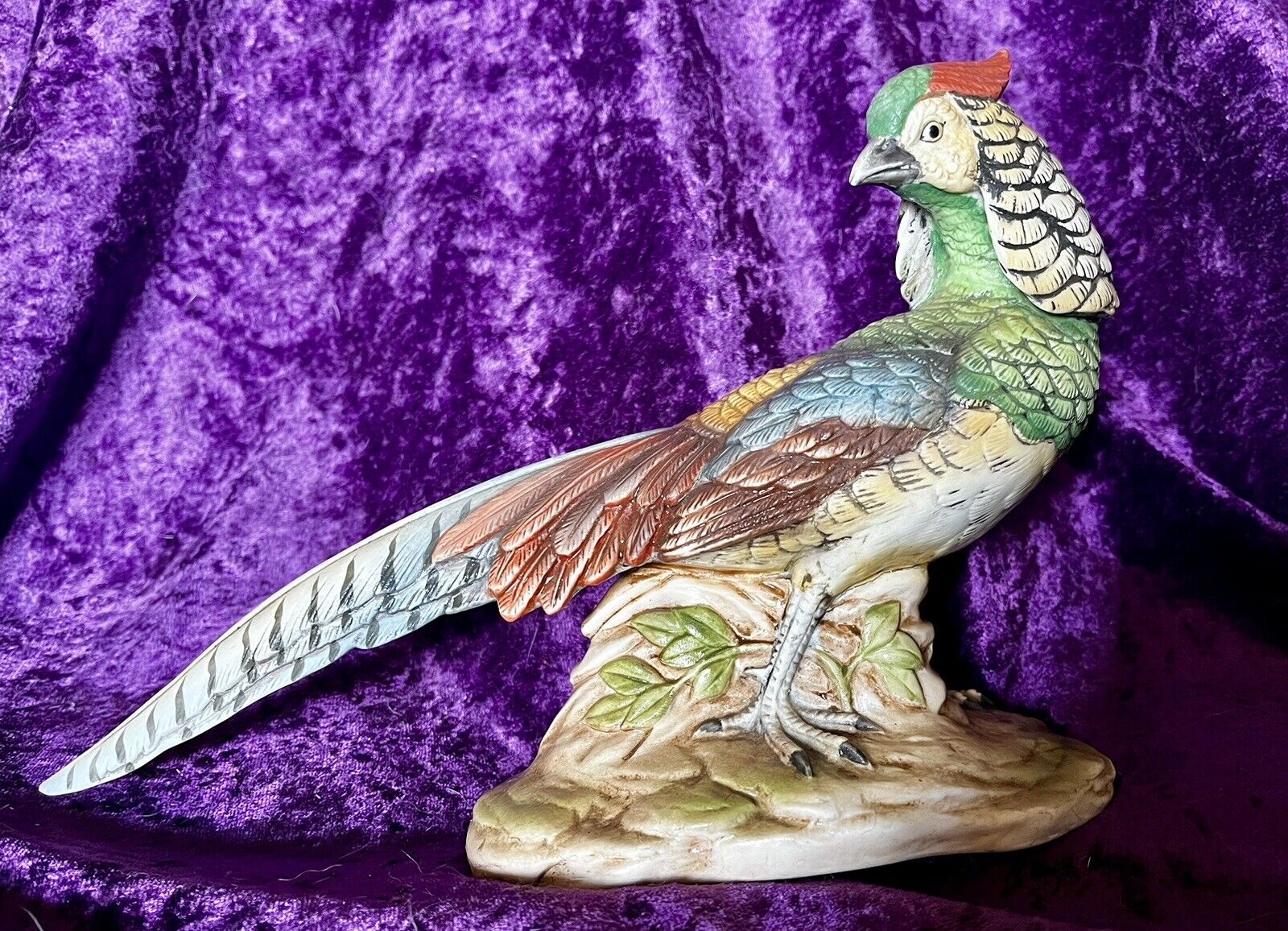 Rare Vintage Lady Amherst Pheasant by Andrea by Sadek Sculpture Bird Figurine