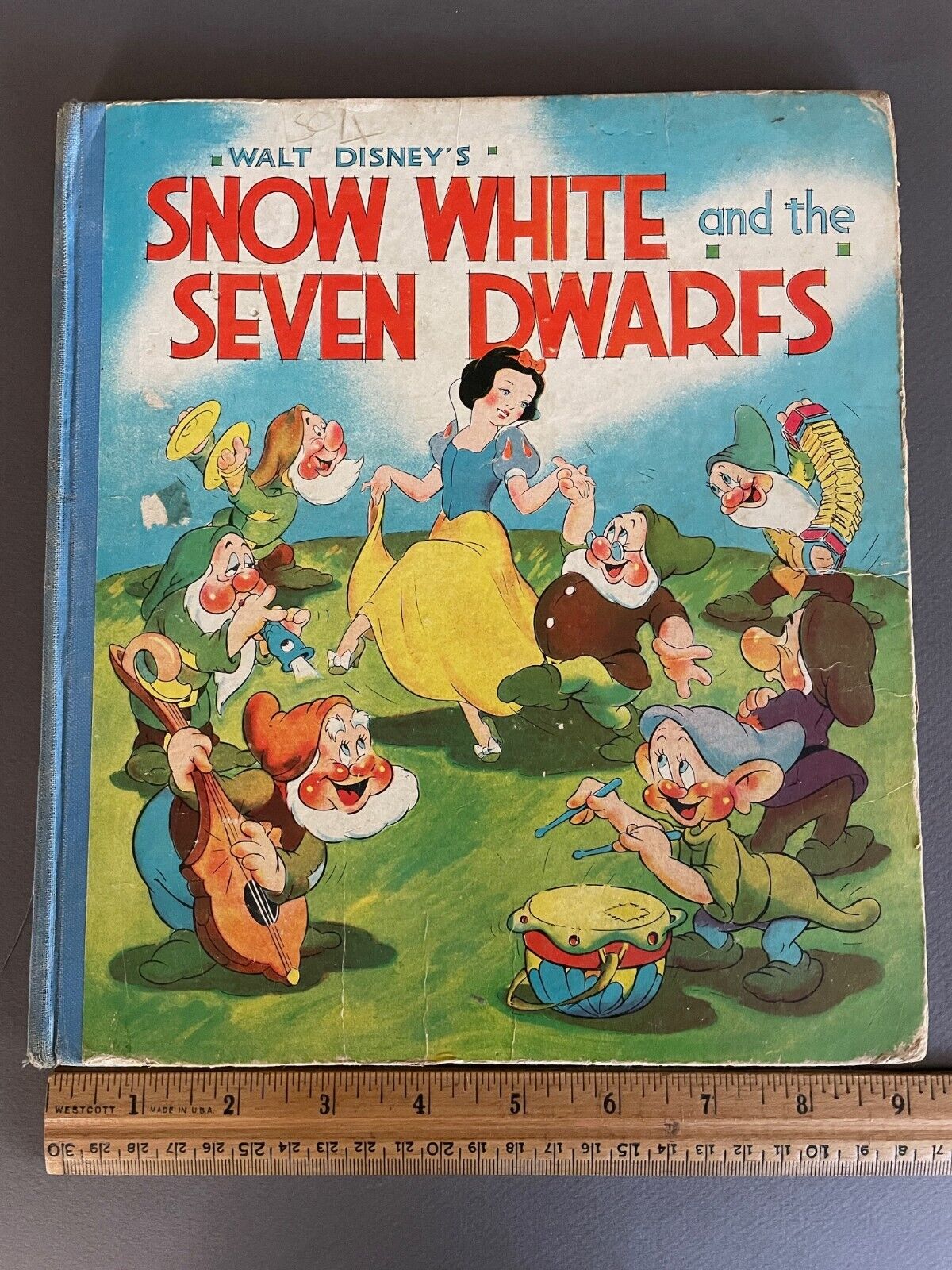 WALT DISNEY SNOW WHITE AND THE SEVEN DWARFS DAVID McCAY CO 1937 HC BOOK